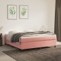 Cama box spring con colchón terciopelo rosa 180x200 cm de vidaXL, Camas y somieres - Ref: Foro24-3144698, Precio: 465,09 €, D...