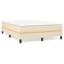 Cama box spring con colchón tela color crema 140x200 cm de vidaXL, Camas y somieres - Ref: Foro24-3144082, Precio: 392,08 €, ...
