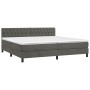 Cama box spring con colchón terciopelo gris oscuro 200x200 cm de vidaXL, Camas y somieres - Ref: Foro24-3141504, Precio: 566,...
