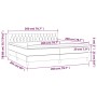 Cama box spring con colchón terciopelo gris oscuro 200x200 cm de vidaXL, Camas y somieres - Ref: Foro24-3141504, Precio: 566,...