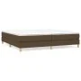 Box spring bed with dark brown fabric mattress 200x200 cm by vidaXL, Beds and slatted bases - Ref: Foro24-3144202, Price: 537...