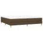 Box spring bed with dark brown fabric mattress 200x200 cm by vidaXL, Beds and slatted bases - Ref: Foro24-3144202, Price: 537...