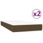 Box spring bed with dark brown fabric mattress 200x200 cm by vidaXL, Beds and slatted bases - Ref: Foro24-3144202, Price: 537...