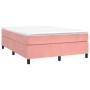 Cama box spring con colchón terciopelo rosa 140x190 cm de vidaXL, Camas y somieres - Ref: Foro24-3144680, Precio: 394,16 €, D...