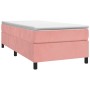Cama box spring con colchón terciopelo rosa 80x200 cm de vidaXL, Camas y somieres - Ref: Foro24-3144650, Precio: 266,39 €, De...