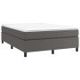 Cama box spring con colchón cuero sintético gris 180x200 cm de vidaXL, Camas y somieres - Ref: Foro24-3144624, Precio: 515,61...