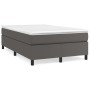Cama box spring con colchón cuero sintético gris 120x200 cm de vidaXL, Camas y somieres - Ref: Foro24-3144600, Precio: 366,78...