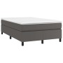 Cama box spring con colchón cuero sintético gris 120x200 cm de vidaXL, Camas y somieres - Ref: Foro24-3144600, Precio: 366,78...