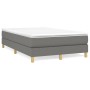 Cama box spring con colchón tela gris oscuro 120x200 cm de vidaXL, Camas y somieres - Ref: Foro24-3144160, Precio: 343,75 €, ...
