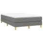 Cama box spring con colchón tela gris oscuro 120x200 cm de vidaXL, Camas y somieres - Ref: Foro24-3144160, Precio: 343,75 €, ...