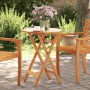 Mesa de jardín plegable madera maciza de acacia Ø60x75 cm en Mesas de jardín | Comprar online en Foru.es