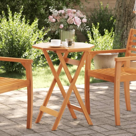 Mesa de jardín plegable madera maciza de acacia Ø60x75 cm en Mesas de jardín | Comprar online en Foru.es
