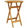 Mesa de jardín plegable madera maciza de acacia Ø60x75 cm en Mesas de jardín | Comprar online en Foru.es