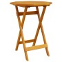 Mesa de jardín plegable madera maciza de acacia Ø60x75 cm en Mesas de jardín | Comprar online en Foru.es