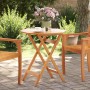 Mesa de jardín plegable madera maciza de acacia Ø70x75 cm en Mesas de jardín | Comprar online en Foru.es