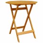 Mesa de jardín plegable madera maciza de acacia Ø70x75 cm en Mesas de jardín | Comprar online en Foru.es
