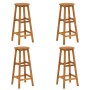 Taburetes de cocina 4 unidades madera maciza de acacia de vidaXL, Sillas de jardín - Ref: Foro24-310285, Precio: 177,40 €, De...