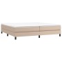 Cama box spring con colchón cuero sintético capuchino 200x200cm de vidaXL, Camas y somieres - Ref: Foro24-3144284, Precio: 51...