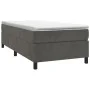 Box spring bed with dark gray velvet mattress 90x190 cm by vidaXL, Beds and slatted bases - Ref: Foro24-3144652, Price: 263,8...