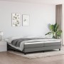 Cama box spring con colchón tela gris oscuro 200x200 cm de vidaXL, Camas y somieres - Ref: Foro24-3144102, Precio: 518,06 €, ...