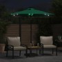 Sombrilla jardín con luces LED poste acero verde 225x225x212 cm en Sombrillas | Comprar online en Foru.es