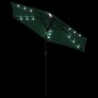 Sombrilla jardín con luces LED poste acero verde 225x225x212 cm en Sombrillas | Comprar online en Foru.es