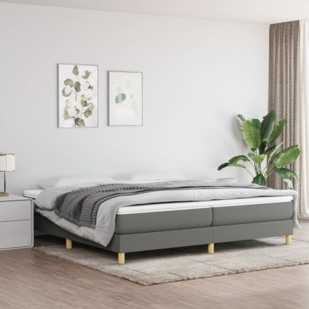 Cama box spring con colchón tela gris oscuro 200x200 cm de vidaXL, Camas y somieres - Ref: Foro24-3144200, Precio: 507,91 €, ...