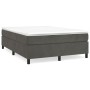 Cama box spring con colchón terciopelo gris oscuro 140x190 cm de vidaXL, Camas y somieres - Ref: Foro24-3144676, Precio: 401,...