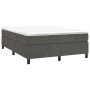 Cama box spring con colchón terciopelo gris oscuro 140x190 cm de vidaXL, Camas y somieres - Ref: Foro24-3144676, Precio: 401,...