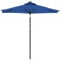 Sombrilla jardín con luces LED poste acero azul 225x225x212 cm en Sombrillas | Comprar online en Foru.es