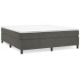 Cama box spring con colchón terciopelo gris oscuro 200x200 cm de vidaXL, Camas y somieres - Ref: Foro24-3144700, Precio: 507,...