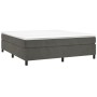 Cama box spring con colchón terciopelo gris oscuro 200x200 cm de vidaXL, Camas y somieres - Ref: Foro24-3144700, Precio: 507,...