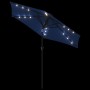 Sombrilla jardín con luces LED poste acero azul 225x225x212 cm en Sombrillas | Comprar online en Foru.es