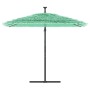 Sombrilla de jardín con poste de acero verde 246x246x230 cm en Sombrillas | Comprar online en Foru.es