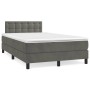 Cama box spring con colchón terciopelo gris oscuro 120x200 cm de vidaXL, Camas y somieres - Ref: Foro24-3141534, Precio: 369,...