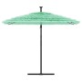 Sombrilla de jardín con poste de acero verde 269x269x235 cm en Sombrillas | Comprar online en Foru.es