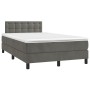 Cama box spring con colchón terciopelo gris oscuro 120x200 cm de vidaXL, Camas y somieres - Ref: Foro24-3141534, Precio: 369,...