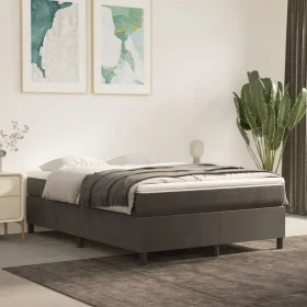 Cama box spring con colchón terciopelo gris oscuro 140x200 cm de vidaXL, Camas y somieres - Ref: Foro24-3144682, Precio: 364,...