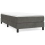 Cama box spring con colchón terciopelo gris oscuro 100x200 cm de vidaXL, Camas y somieres - Ref: Foro24-3144316, Precio: 270,...