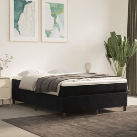 Cama box spring con colchón terciopelo negro 140x190 cm de vidaXL, Camas y somieres - Ref: Foro24-3144677, Precio: 372,22 €, ...