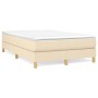 Cama box spring con colchón tela color crema 120x200 cm de vidaXL, Camas y somieres - Ref: Foro24-3144164, Precio: 350,09 €, ...