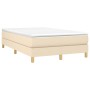 Cama box spring con colchón tela color crema 120x200 cm de vidaXL, Camas y somieres - Ref: Foro24-3144164, Precio: 350,09 €, ...