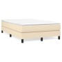 Cama box spring con colchón tela color crema 120x200 cm de vidaXL, Camas y somieres - Ref: Foro24-3144066, Precio: 342,28 €, ...