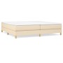 Cama box spring con colchón tela color crema 200x200 cm de vidaXL, Camas y somieres - Ref: Foro24-3144204, Precio: 483,72 €, ...