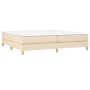 Cama box spring con colchón tela color crema 200x200 cm de vidaXL, Camas y somieres - Ref: Foro24-3144204, Precio: 483,72 €, ...