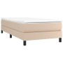Cama box spring con colchón cuero sintético capuchino 90x200 cm de vidaXL, Camas y somieres - Ref: Foro24-3144242, Precio: 28...