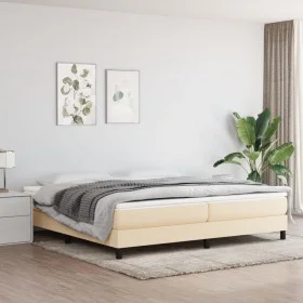Cama box spring con colchón tela color crema 200x200 cm de vidaXL, Camas y somieres - Ref: Foro24-3144106, Precio: 492,41 €, ...