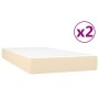 Cama box spring con colchón tela color crema 200x200 cm de vidaXL, Camas y somieres - Ref: Foro24-3144106, Precio: 492,89 €, ...