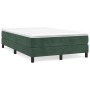 Cama box spring con colchón terciopelo verde oscuro 120x200 cm de vidaXL, Camas y somieres - Ref: Foro24-3144324, Precio: 337...