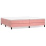 Cama box spring con colchón terciopelo rosa 200x200 cm de vidaXL, Camas y somieres - Ref: Foro24-3144356, Precio: 485,59 €, D...
